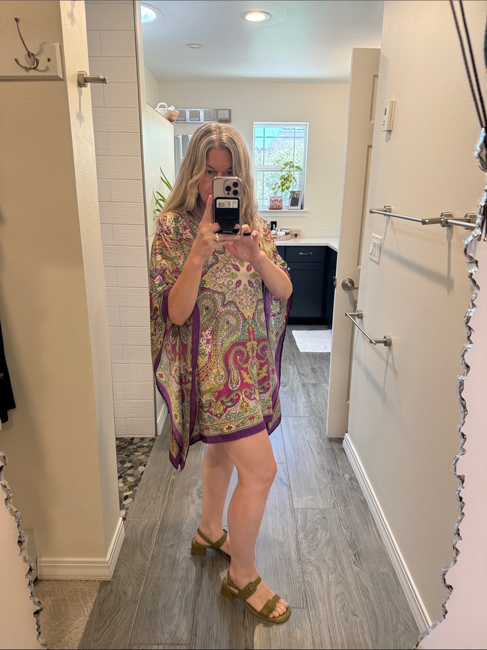 Chico's Purple Paisley Mini Kaftan